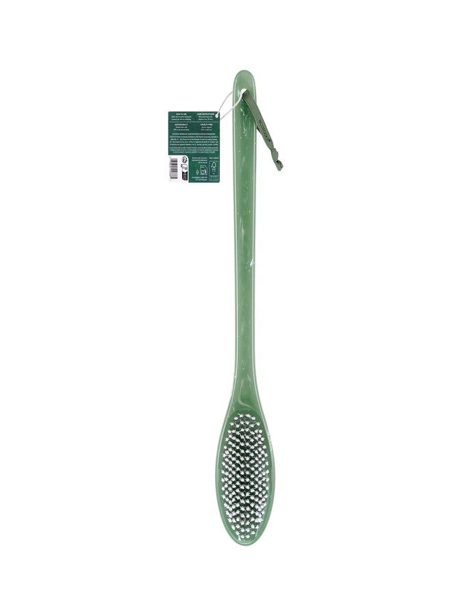 EcoTools Sea Gems Bath Bristle Brush, Dual-Sided Shower Brush for Cleansing & Exfoliating with Long Handle for Cleaning Back, Low-Waste Design, Vegan & Cruelty-Free, 1 Count - Image 5