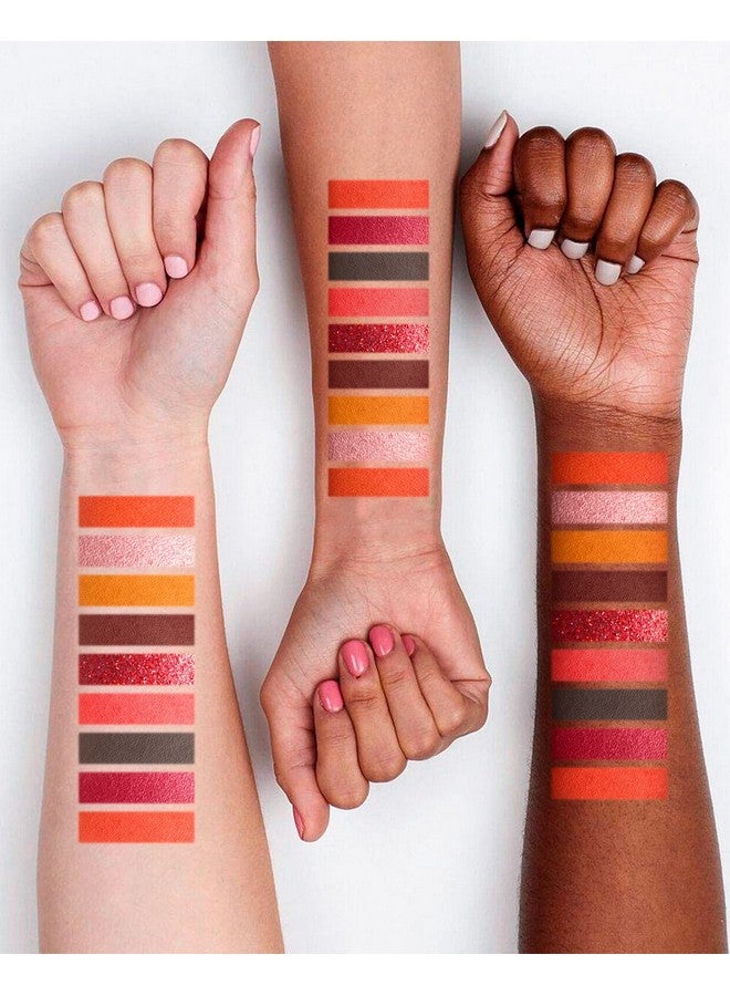 MAKI YIKA Matte Glitter Eyeshadow Palette 9 Colors,Red Shimmer Eye Shadow Long Lasting High Pigmented Powder Colorful Waterproof Makeup Palettes (2 Red) - Image 4