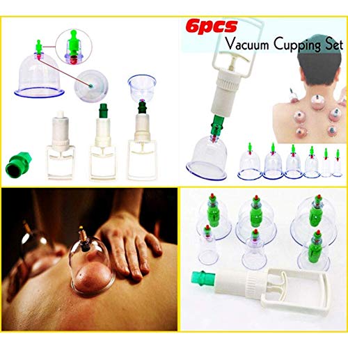 ACi Hijama Cups Nese Cupping Kit Pull Out a Vacuum Apparatus Therapy Relax Massagers Curve Suction Pumps - 6 Pieces - Image 5
