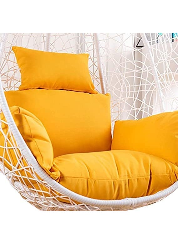 ANAND INDIA GROUPS ANAND INDIA GROUPS Polyester Designer Cushion for Hanging Basket Swing Chair for Outdoor Egg Swing ChairGarden Swing Seat Padded Pillow CushionYellow  - Image 2