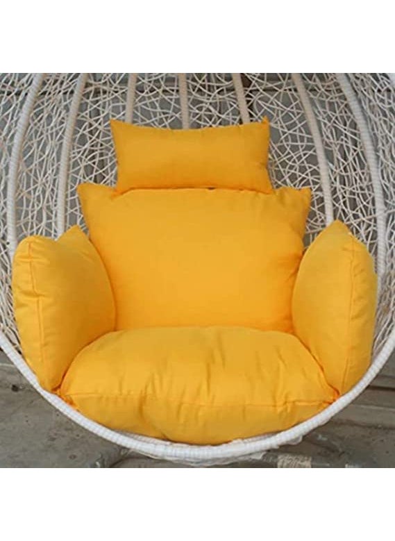 ANAND INDIA GROUPS ANAND INDIA GROUPS Polyester Designer Cushion for Hanging Basket Swing Chair for Outdoor Egg Swing ChairGarden Swing Seat Padded Pillow CushionYellow  - Image 1