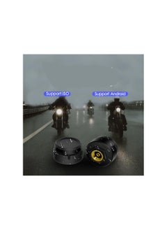 SYOSI Bluetooth Motorcycle Tire Pressure Monitoring System, with 2 External Sensors, Tire Pressure & Temperature Alarm, Wireless Motorcycle Tpms Supporting Ios and Android, Easily Be Installed  - Image 3