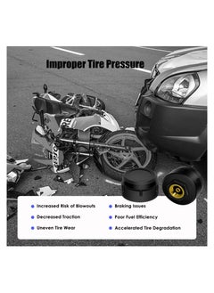 SYOSI Bluetooth Motorcycle Tire Pressure Monitoring System, with 2 External Sensors, Tire Pressure & Temperature Alarm, Wireless Motorcycle Tpms Supporting Ios and Android, Easily Be Installed  - Image 2