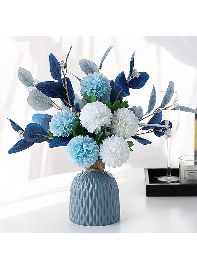 erorex Artificial Flowers With Vase Faux Hydrangea Flower Arrangements For Home Garden Party Wedding Decoration - Image 3