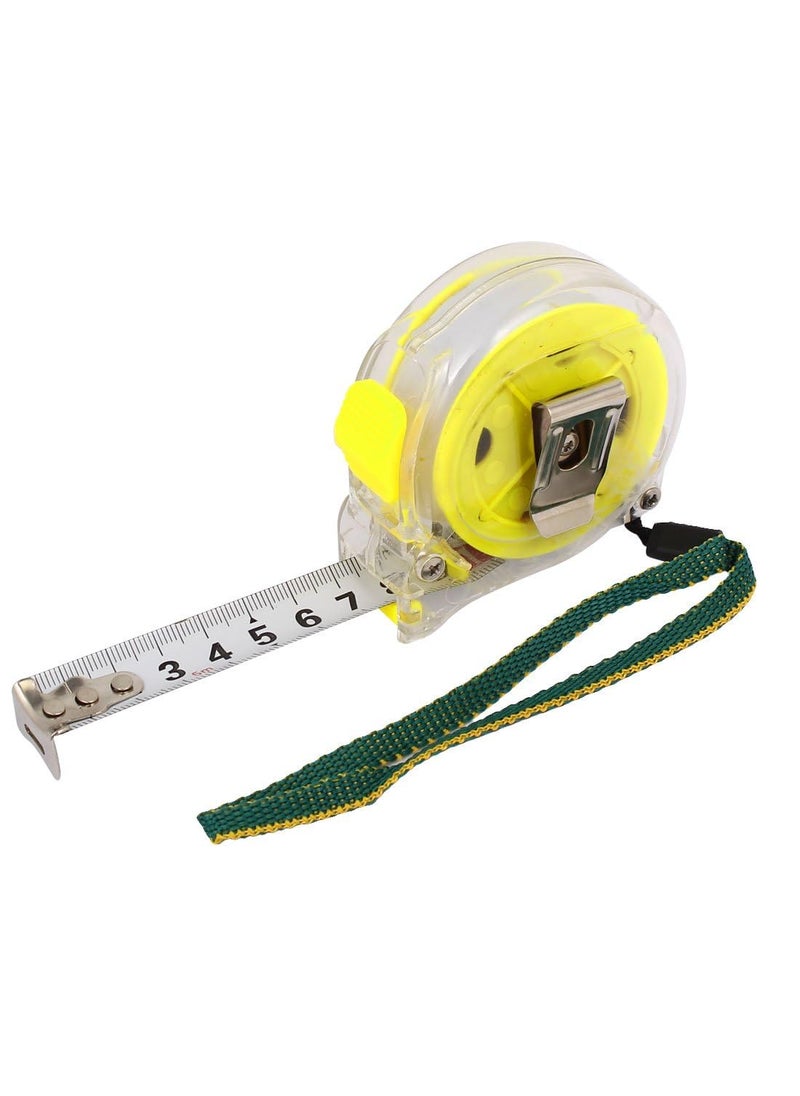 JEWEON JEWEON 5 Meter Yellow Measuring Tape with Plastic Case Hand Strap and Button Lock Accurate Measurement Tool for Home and DIY Projects  - Image 2