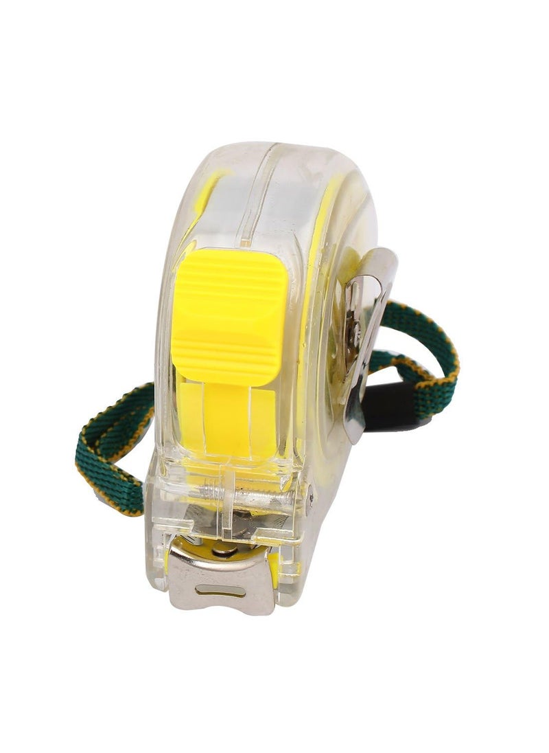 JEWEON JEWEON 5 Meter Yellow Measuring Tape with Plastic Case Hand Strap and Button Lock Accurate Measurement Tool for Home and DIY Projects  - Image 4