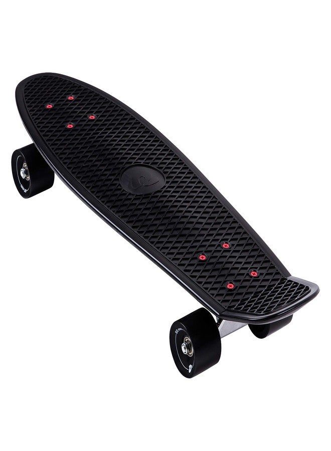 ريتروسبيك لوح تزلج Retrospec Quip Mini Cruiser مقاس 22.5 بوصة و27 بوصة، لوح تزلج كلاسيكي بلاستيكي كامل مع محامل ABEC 7 وعجلات من البولي يوريثان، لوح صغير الحجم بسطح مصبوب بنمط الوافل المانع للانزلاق. - Image 3