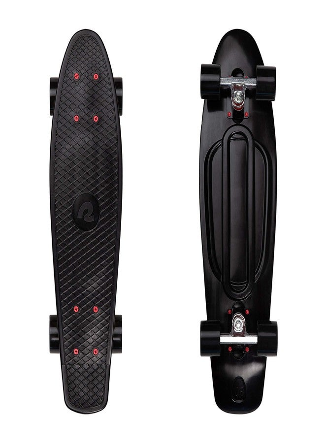 ريتروسبيك لوح تزلج Retrospec Quip Mini Cruiser مقاس 22.5 بوصة و27 بوصة، لوح تزلج كلاسيكي بلاستيكي كامل مع محامل ABEC 7 وعجلات من البولي يوريثان، لوح صغير الحجم بسطح مصبوب بنمط الوافل المانع للانزلاق. - Image 1