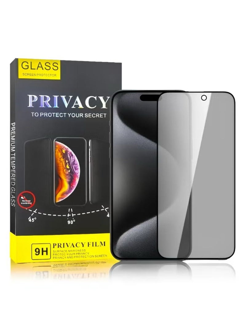 Glass HD privacy screen protector for iPhone 12 Pro Max, 9H hardness, anti-spy tempered glass layer - Image 1