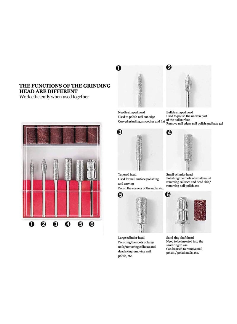 general Rechargeable Nail Drill Machine Nail Cutter Electric Nail Polisher Machine Manicure Professional Portable Electric Nail Grinder Polishers Nail Drill Machine (Black) - Image 3