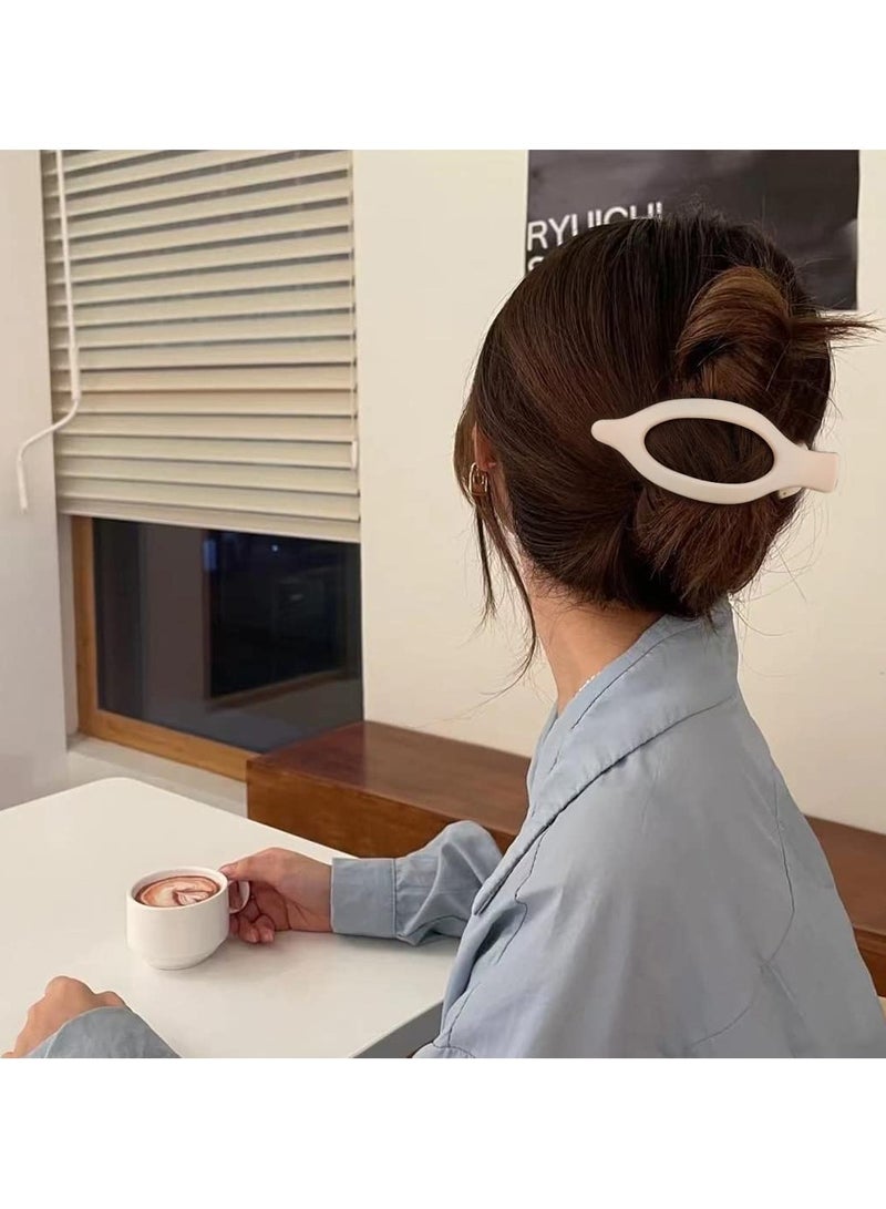 Goolsky Flat Hair Clips for Thick and Thin Hair - Matte Large Alligator Clips, Duck Billed Barrettes, Neutral Hair Claw Clips for Women, 3Pcs - Image 4