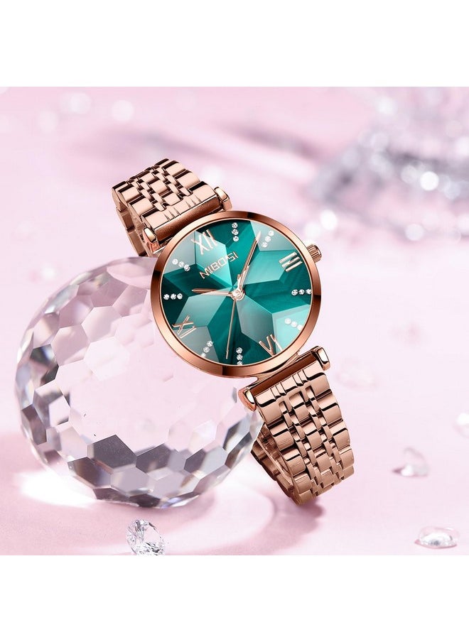 NIBOSI Women Stainless Steel Watches Analog Rose Gold Band and Square Dial Women's Watch for Girls&Miss&Ladies Diamond Studded with Stylish Watches Waterproof - pzsku/Z3F50E73FFBFC4A4048ADZ/45/_/1738306460/423575c9-0b72-4c92-ba7f-75c76d608956