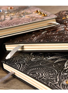 Y&D Vintage Leather Travel Lined Ruled Hardback Diary Embossed Writing A5 Notepad - 200 Pages, Unique Birthday Anniversary Gift  - Image 3
