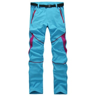 Cross-border new outdoor combat pants couples windproof waterproof hiking pants color matching slim ski pants soft shell pants Sky Blue (women's pants) - pzsku/Z3F51000391AC1C918AD4Z/45/_/1742331459/ebbc3ce9-b41b-41c2-9256-8b9242086b31