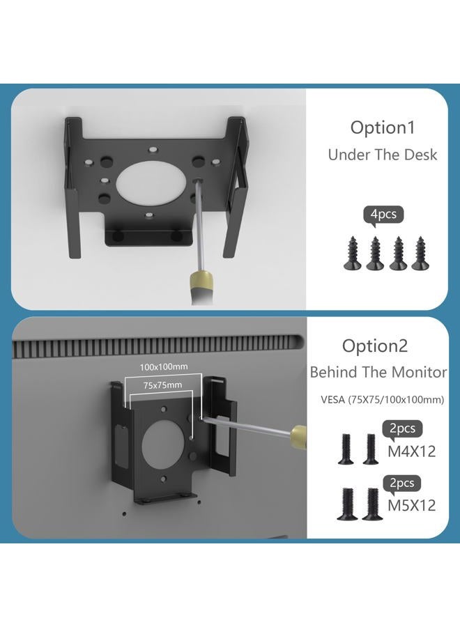 Bylitco Under Desk Mount for Mac mini M4/M4 Pro | Anti-Theft Metal Mount with Password Lock and Protective Padding | Hidden Installation VESA Compatible (Desk/Monitor) - Image 3