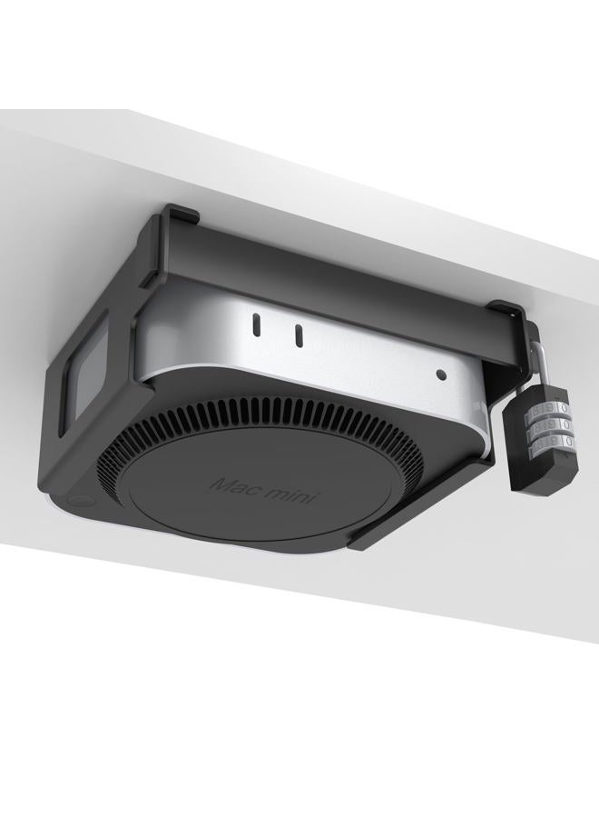 Bylitco Under Desk Mount for Mac mini M4/M4 Pro | Anti-Theft Metal Mount with Password Lock and Protective Padding | Hidden Installation VESA Compatible (Desk/Monitor) - Image 1