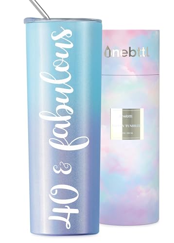 Onebttl Onebttl 40th Birthday Gifts for Women, Female, Her - 40 and Fabulous - 20oz/590ml Stainless Steel Insulated Tumbler  - Image 2