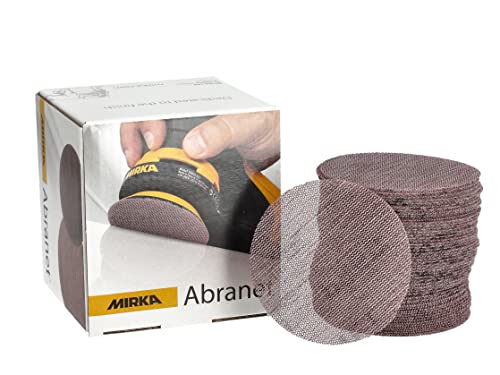 Mirka Abranet Net Grip Disc 3 inchGrit 80 Mesh Sandpaper Sanding Discs Hook and Loop 50 pcsDust Free Sanding Sand Paper 9A203080 - Image 1