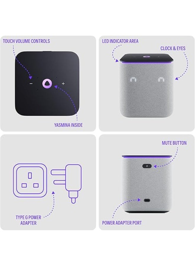 Yasmina Yango Yasmina Midi | Smart AI Speaker | Premium Sound, Deep Bass & Stereo Pairing | Speaks English & Arabic | YangoPlay unlimited Movies, Series, Music, Quran | Kids Teacher & Translator - Image 2