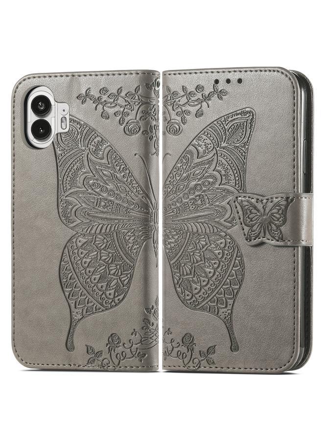 erorex Case For Nothing Phone 2 Butterfly Love Flower Embossed Leather Phone Case - Image 2