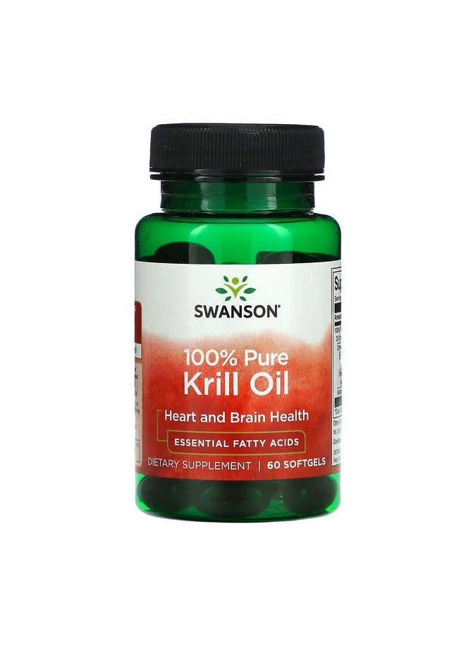 100% Pure Krill Oil, 60 Softgels