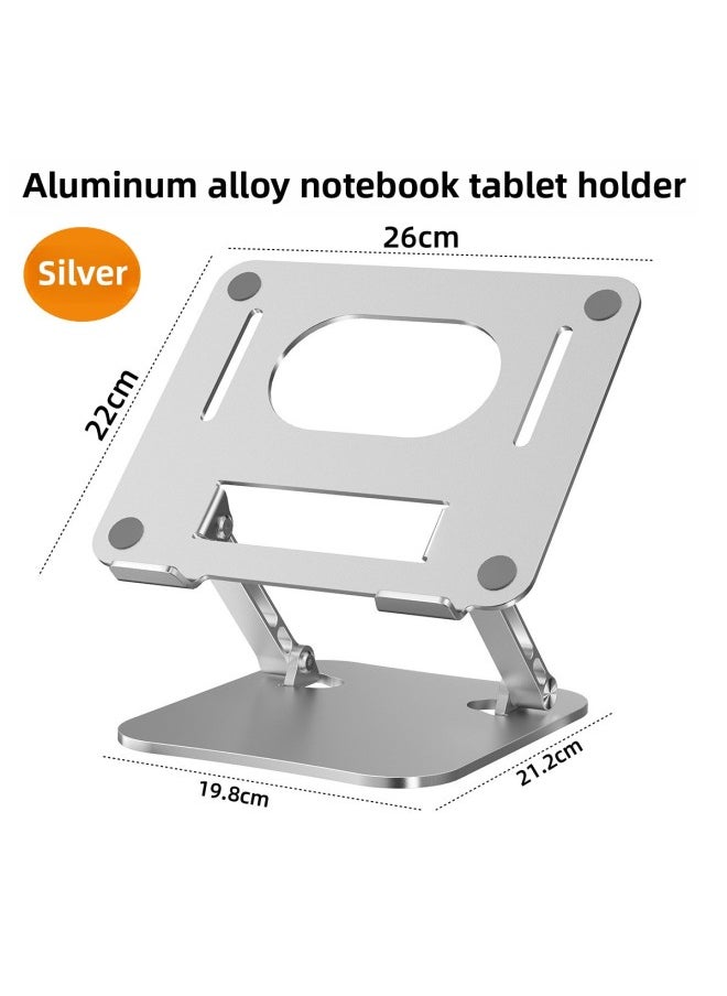 Generic - Laptop Bracket Desktop Elevated Heat Dissipation Base Folding Lifting Rotating Office Projector Computer Bracket-Color:515 Silver: Aluminum Alloy Computer Stand - Image 1