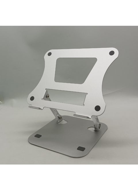 Laptop Bracket Desktop Elevated Heat Dissipation Base Folding Lifting Rotating Office Projector Computer Bracket-Color:515 Silver: Aluminum Alloy Computer Stand