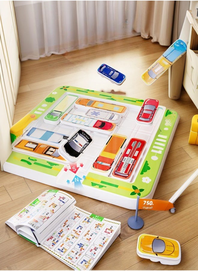 tangs Magnetic Parking Logic Maze Game for Kids 2-5 | 750 Challenges | STEM Educational Brain Teaser Toy | Safe Travel Puzzle Board with Magnetic Cars  Early Development Toys  - Image 1