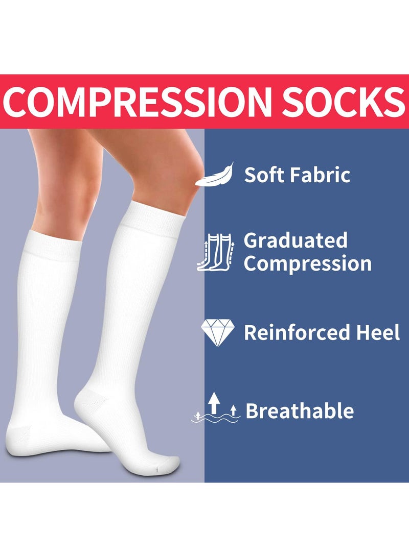 Sweet seven Compression Socks - 4 Pairs for Women & Men - Support for Nurses, Running, Athletic - Image 2