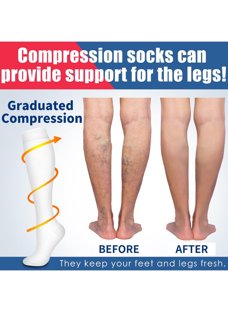 Sweet seven Compression Socks - 4 Pairs for Women & Men - Support for Nurses, Running, Athletic - Image 3