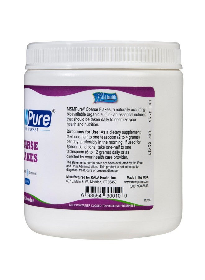كالا هيلث رقائق مسحوق MSM الخشنة من كالا هيلث إم إس إم - كبريت عضوي لمرونة المفاصل، ومظهر البشرة، ودعم الشعر والأظافر - 1 رطل، صنع في الولايات المتحدة الأمريكية، بلورات مقطرة - Image 2