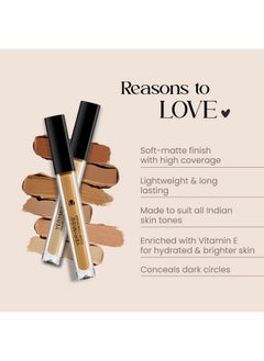 VERYMISS Liquid Concealer Matte Finish Waterproof Full Coverage Easy To Blend Dewy Effect Enriched With Vitamin E 4 Ml 06 Dark Coffee  - Image 3