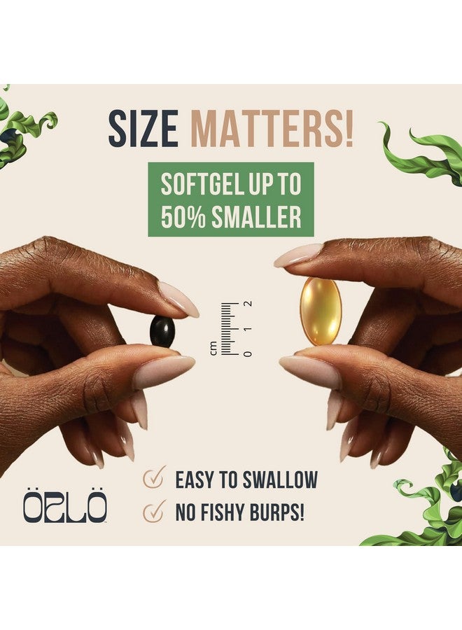 Orlo DHA - Vegan DHA Omega 3 Supplement - Triple Strength Omega3s - Plant Based DHA & EPA Fatty Acids Algae Omega-3 Oil - Krill or Fish Oil Alternative (60 Mini Softgels) - Image 3