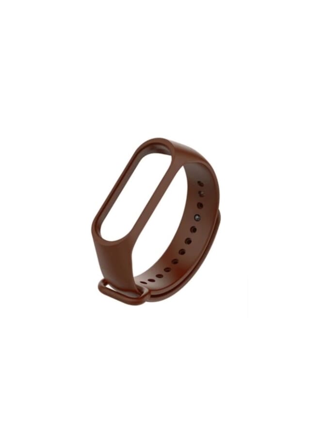 Replacement Silicone Strap For Xiaomi Mi Band 5/6 Brown - Image 1