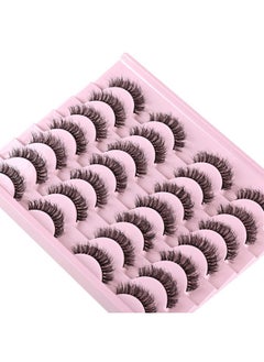FARRED Lashes Natural Look Short Cat Eye Natural Lashes Fluffy Wispy False Eyelashes 14 Pairs Faux Mink Strip Eye Lashes Pack For Daily Makeup (F7 ; 6 15Mm)  - Image 5