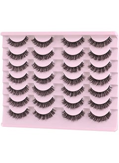 FARRED Lashes Natural Look Short Cat Eye Natural Lashes Fluffy Wispy False Eyelashes 14 Pairs Faux Mink Strip Eye Lashes Pack For Daily Makeup (F7 ; 6 15Mm)  - Image 4