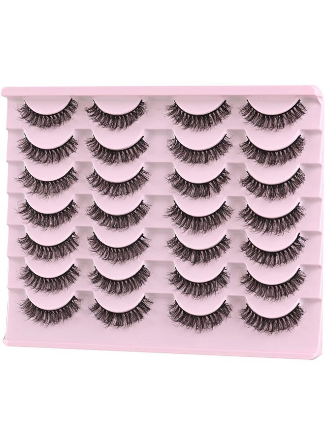 FARRED Lashes Natural Look Short Cat Eye Natural Lashes Fluffy Wispy False Eyelashes 14 Pairs Faux Mink Strip Eye Lashes Pack For Daily Makeup (F7 ; 6 15Mm)  - Image 4