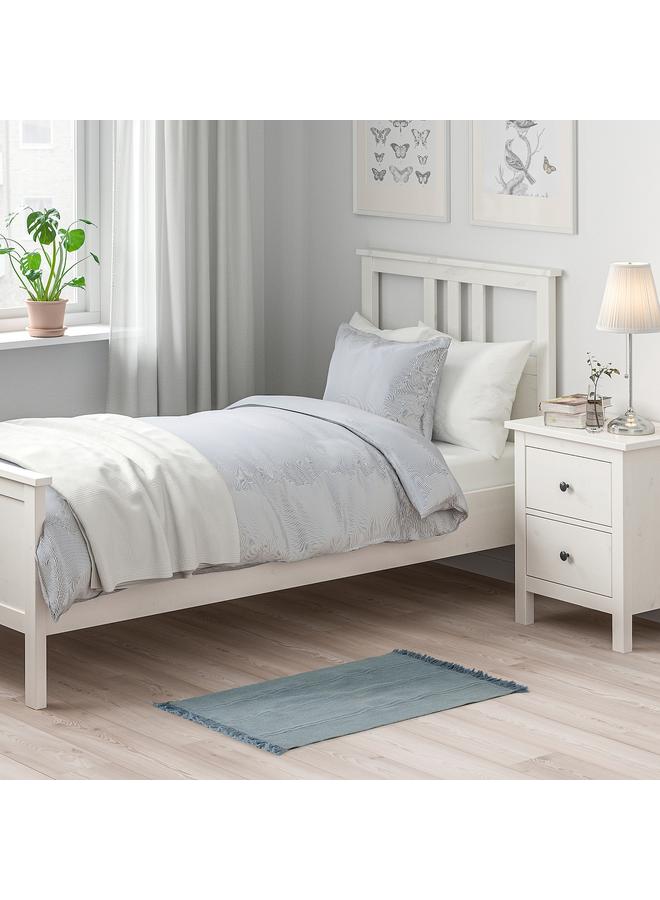 زبون سجادة مسطحة منسوجة باللون الأزرق الفاتح، 55×85 سم - Image 4