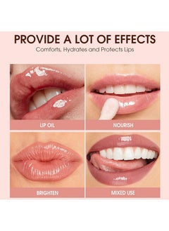 LuckNest LuckNest Translucent Black Lip Gloss, Clear/Black Cherry/Black Sugar Lip Oil, Plumping Hydrating Mirror Highlight Lip Gloss Moisturizing Long Lasting & Non-Sticky - Vegan Makeup (3Pcs)  - Image 3