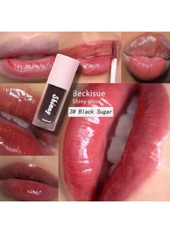 LuckNest LuckNest Translucent Black Lip Gloss, Clear/Black Cherry/Black Sugar Lip Oil, Plumping Hydrating Mirror Highlight Lip Gloss Moisturizing Long Lasting & Non-Sticky - Vegan Makeup (3Pcs)  - Image 5