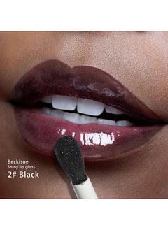 LuckNest LuckNest Translucent Black Lip Gloss, Clear/Black Cherry/Black Sugar Lip Oil, Plumping Hydrating Mirror Highlight Lip Gloss Moisturizing Long Lasting & Non-Sticky - Vegan Makeup (3Pcs)  - Image 4