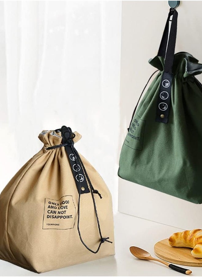 Lunch Bag Plain Green Reusable Insulated, Waterproof Bag for Kids or Adults, Perfect for Lunch Boxes, Tiffin Boxes, Picnics, Work, or School