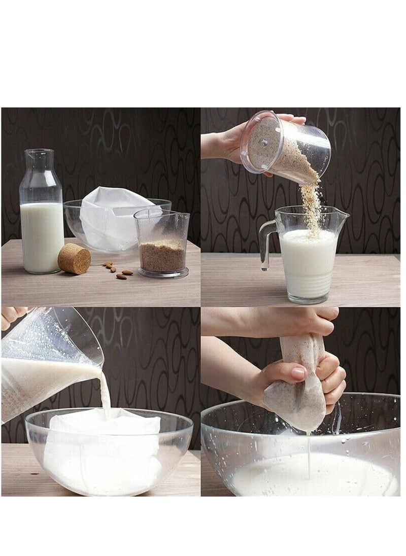 Reusable Mesh Filter Bag Multiple Usage Food Grade Mesh Bag for Coffee, Juice, Tea, Nut Milk, Cold Brew Coffee Filter Bag, Cheese Cloth Food Strainer