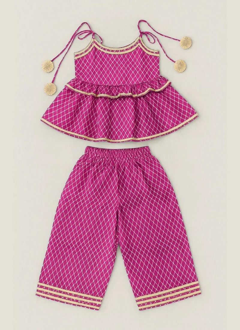 Nautinati  Nautinati Pink Festive Ethnic Set for Girls – Cotton Comfort & Style for Women | Best Price UAE