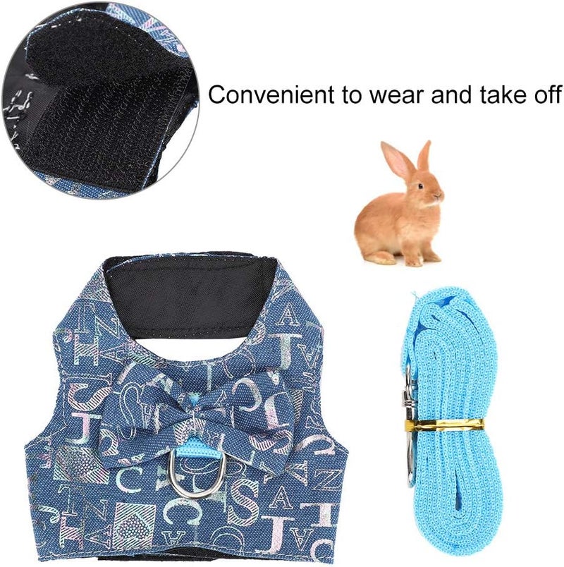 Pet Vest Harness, Small Animal Chest Strap, Breathable Soft Material, Adjustable Size - Comfortable Fit, Durable D - Ring, Easy to Use for Rabbits and Hamsters (L) - Image 3