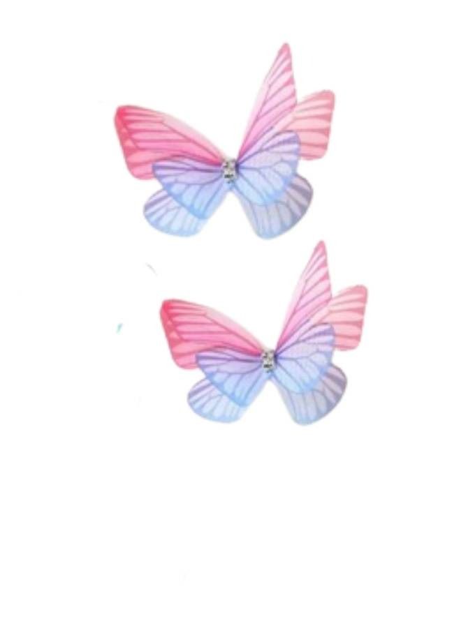 Elite Dose Butterfly Design Cute Hair Clips 2 Pieces - Image 1