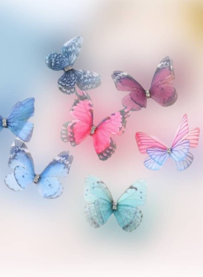 Elite Dose Butterfly Design Cute Hair Clips 2 Pieces - Image 2