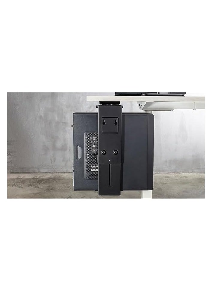 erorex - Adjustable Under Desk PC Mount and CPU Holder Wall Mount, PC Mount Under Desk Computer Mount That Fits Most PC or Computer Cases, PC Holder Under Desk Tower Mount - Image 1