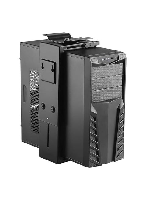 Adjustable Under Desk PC Mount and CPU Holder Wall Mount, PC Mount Under Desk Computer Mount That Fits Most PC or Computer Cases, PC Holder Under Desk Tower Mount