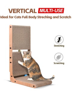 Scratcher Board Toy Scratching Post:Cardboard Cat Scratcher, Vertical Cat Scratching Board, 23.6 Inch L-Shape Cat Scratch Pads with Built-in Catnip Toy Balls, Cat Scratchers for Indoor Cats - pzsku/Z3F51BFAE260552BD86D8Z/45/_/1723687552/d14741bc-870e-4206-b23b-905ea1f5d445